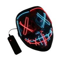 Máscara De Fantasma LED De Halloween Com Letra V Luminosa Para Cosplay E Presente De Máscara Máscara De Fantasma LED De Halloween Com Letra V Luminosa Para Cosplay E Presente De Máscara