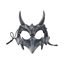 Máscara De Festa De Caveira Anime Dragão Deus Esqueleto Meia Face Acessório De Fantasia Para Dança