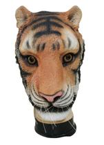 Máscara de festa, traje de cosplay facial de animal de látex tigre