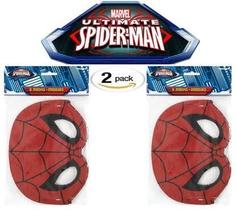 Máscara de Fiesta de Spider-Man Marvel, paquete de 2 con 8 unidades Máscara de Fiesta de Spider-Man Marvel, paquete de 2 con 8 unidades