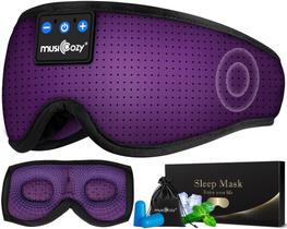 Máscara de fones de ouvido Sleep MUSICOZY 3D para quem dorme de lado, roxa