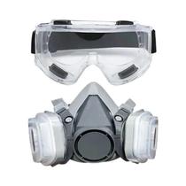 Máscara De Gás E Poeira De Meio Rosto Com Filtros De Partículas 5N11 E Conjunto De Óculos Para