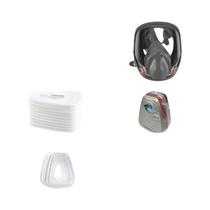 Máscara de Gás Industrial Antiembaçante com Respirador de Segurança - Proteção Facial Completa Máscara de Gás Industrial Antiembaçante com Respirador de Segurança - Proteção Facial Completa