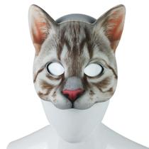 Máscara de gato em EVA com impressão digital realista para Halloween e cosplay Máscara de gato em EVA com impressão digital realista para Halloween e cosplay