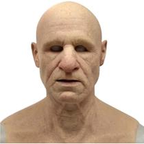 Máscara de Halloween Boxwizard Realistic Old Man Latex de cabeça cheia