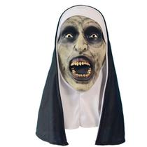 Máscara de Halloween Conjuring 2 Nuns, capa facial completa de látex