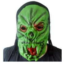 Máscara de Halloween Demônio Verde em Látex - Júpiter