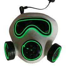 Máscara de Halloween Glowing Cosplay Protectora de Látex LED