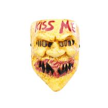 Máscara de Halloween Kiss Me - Amarelo/Vermelho - 1 unidade - Cromus - Rizzo