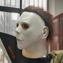 Máscara de Halloween Michael Myers - Látex Branco para Cosplay e Festa