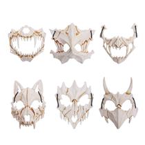 Máscara de Halloween Voittozege Japanese Half Face Tiger Skull Máscara de Halloween Voittozege Japanese Half Face Tiger Skull