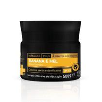 Máscara de hidratação banana e mel 500g barrominas