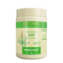 Máscara de Hidratação Capilar Cachos Babosa Macadâmia Nutrição Creme 1Kg Bio Extratus