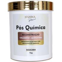 Mascara De Hidratacao Para Cabelo Pos Quimica Reconstrucao Colageno Queratina Hanna Professional 1kg