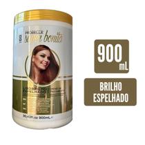 Máscara De Hidratação PROBELLE e Nutrição Capilar Creme de Cabelo Liso Brilho Espelhado 900 ML