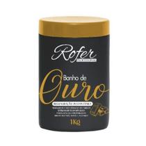 Máscara de Hidratação Profunda Banho de Ouro Recuperação de Cabelos Danificados - Rofer Profissional
