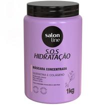 Máscara de Hidratação Salon Line Queratina e Colágeno Concentrada S.O.S 1kg Máscara de Hidratação Salon Line Queratina e Colágeno Concentrada S.O.S 1kg