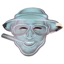 Máscara de homem fumante luminosa Cosplay Sound Control 30x30cm