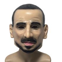 Máscara de homem gangster realista com bigode de resina facial completa M