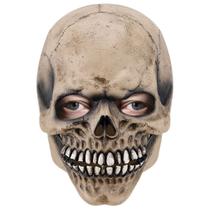 Máscara de látex, capa facial completa, boca de Halloween, esqueleto móvel