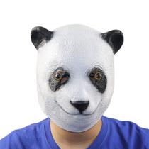 Máscara de látex com cabeça de panda para festa de cosplay de Halloween