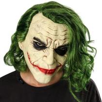 Máscara de Latéx Coringa Com Cabelo Cosplay Festas Máscara de Latéx Coringa Com Cabelo Cosplay Festas