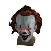 Máscara De Látex LED Brilhante Do Coringa Pennywise Para Halloween, Cosplay E Festa Do Batman