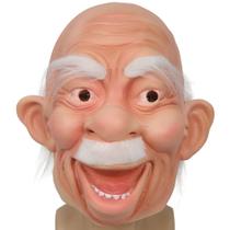 Máscara de látex Old Man Grandpa com cabelo branco e bigode de Halloween Máscara de látex Old Man Grandpa com cabelo branco e bigode de Halloween