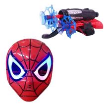 Máscara De Led Infantil + Lançador De Dardo : Homem Aranha