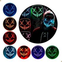 Mascara de led para festa hallowen luz divertida cosplay novidade Mascara de led para festa hallowen luz divertida cosplay novidade