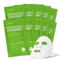 Máscara de lençol GLAM UP Refresh Peppermint Calming Pore Care