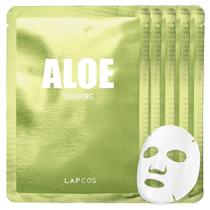 Máscara de lençol LAPCOS Aloe com gel de pepino e aloe, pacote com 5