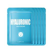 Máscara de Lençol LAPCOS com Ácido Hialurônico - Hidratação Diária (Pacote com 5)