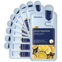 Máscara de Lençol Mediheal Dermaplus Green Tangerine - 10 Unidades