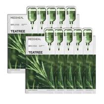 Máscara de lençol Mediheal Teatree Essential Calming Moisture 10 unidades