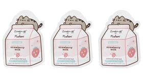 Máscara de lençol The Crème Shop X PUSHEEN KLEAN BEAUTY Leite de morango