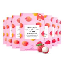 Máscara de lençol Vitamasques Vegan Collagen Lychee com ácido hialurônico