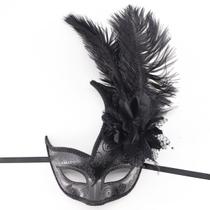 Máscara de mascarada, preta, elegante, flor de renda, PVC Máscara de mascarada, preta, elegante, flor de renda, PVC