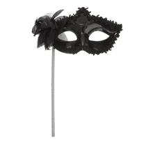 Máscara de máscaras ABOOFAN Venetian Mardi Gras Lace com bastão