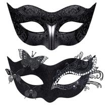 Máscara de máscaras para casais SIQUK Metal Venetian Halloween Máscara de máscaras para casais SIQUK Metal Venetian Halloween