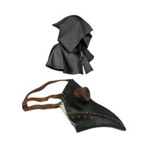 Máscara De Médico Da Peste Para Adultos Com Capa, Fantasia De Halloween, Máscara De Bico De Pássaro