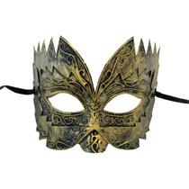 Máscara de meia face vintage com design de zíper de cobre em PVC