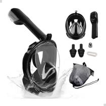 Mascara de Mergulho com Suporte de Câmera Integrado - Visão 180 Anti-Embaçante Ajustável Snorkeling e Mergulho 100% Anti Vazamento Respiração Natural