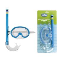 Mascara De Mergulho E Snorkel Azul Infantil 1884 - Mor