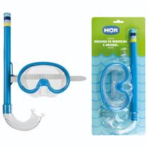 Mascara de Mergulho e Snorkel Infantil Mor 001884 KIT NA COR AZUL