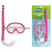 Mascara de Mergulho e Snorkel Infantil Mor 001884 KIT NA COR ROSA