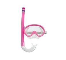 Máscara De Mergulho E Snorkel Infantil Mor Rosa