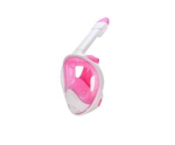 Máscara De Mergulho Facial - Rosa (c/ Suporte Para Câmera)