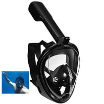 Mascara de Mergulho Full Face Snorkel Nataçao Anti Embaçamento Lazer Diversao Suporte Camera Piscina Praia