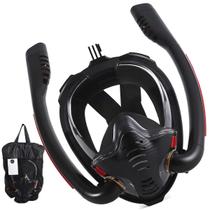 Mascara de Mergulho Nataçao Snorkel Duplo Protetor Ouvido Oculos Auricular Praia Piscina Esporte Diversao Lazer
